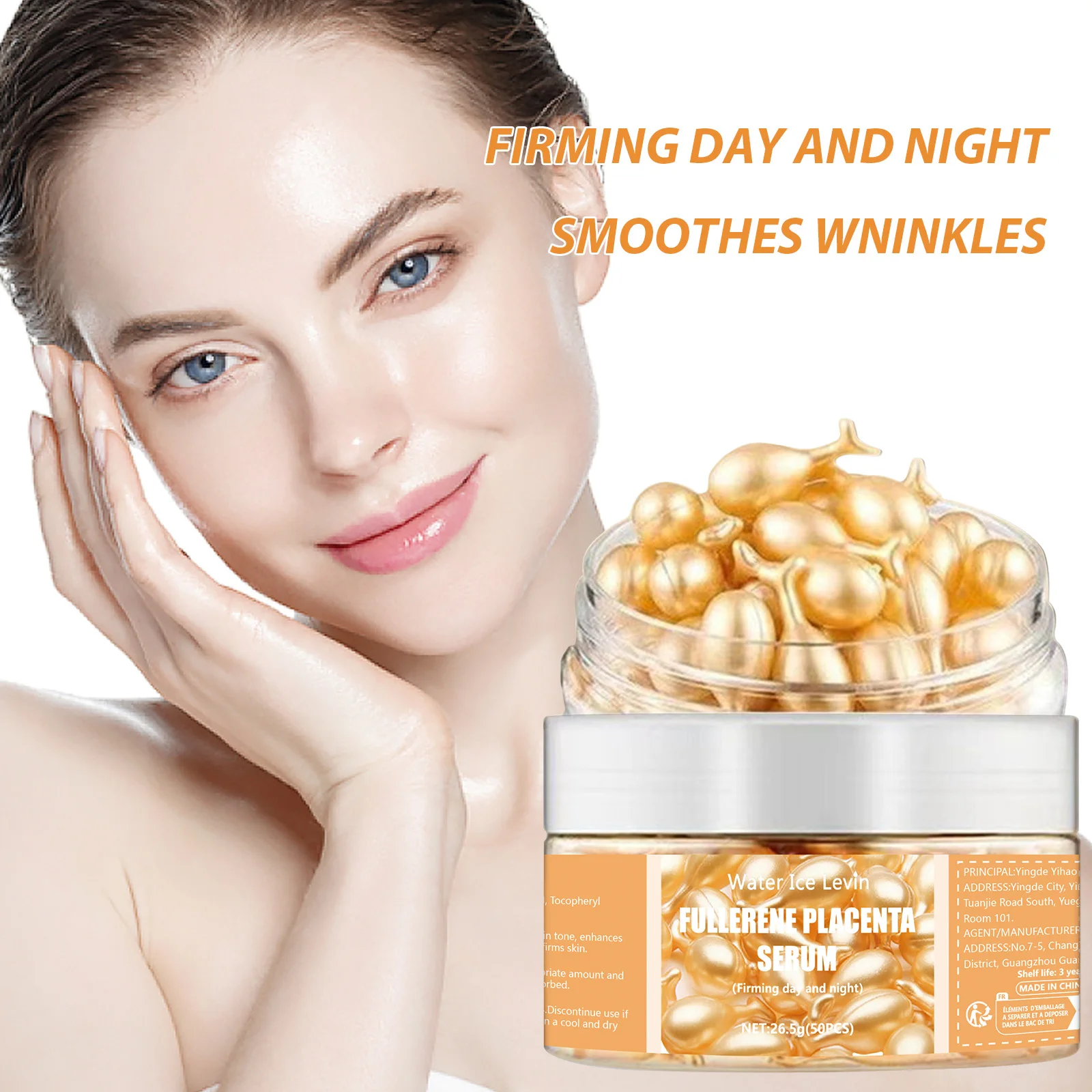 Collagen Face Care Capsules, Acne and Wrinkle Remover - 50Pcs - Image 4