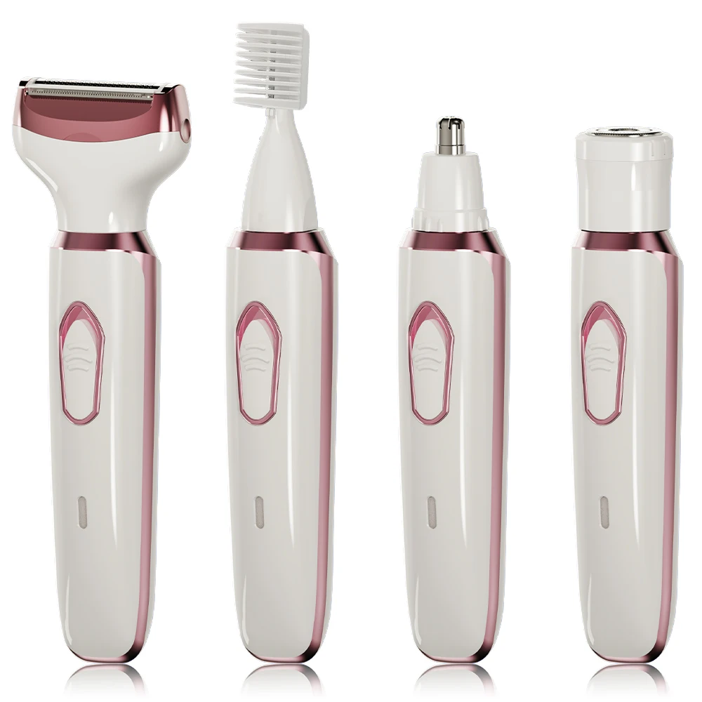 4-in-1 Rechargeable Electric Razor for Women - Face, Nose, Legs, Underarm, Bikini Trimmer - Image 7